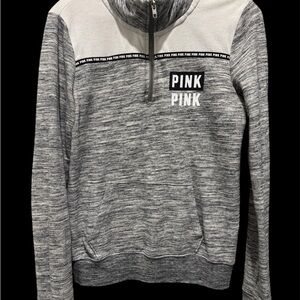 Victoria's Secret PINK Gray Quarter-Zip Pullover